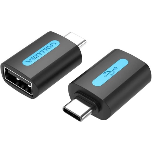 Фото - Переходник Vention USB 2.0 Type-C - USB AF (OTG) Black PVC (CDTB0) Фото - Переходник Vention USB 2.0 Type-C - USB AF (OTG) Black PVC (CDTB0)