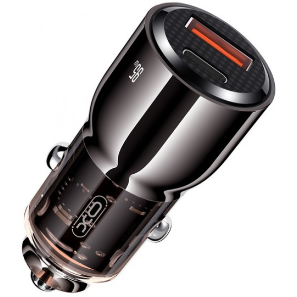 Фото - Автомобільний зарядний пристрій XO CC58 95W Car Charger Type-C PD 65W + USB-A 30W (CC58_Tarnish)