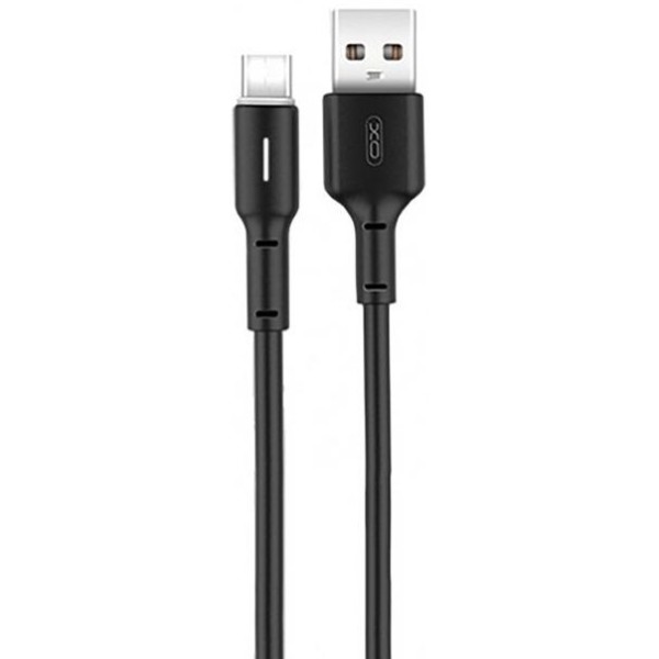 Фото - Кабель XO NB112 3A Fast Charging USB Cable Micro 1 м Black (NB112-M-BK)