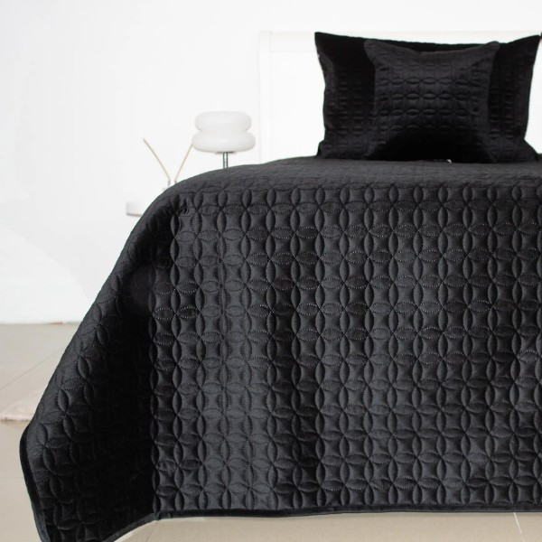 Фото - Покрывало полуторное ТЕП VELOUR 150х210 см Черный/Мозаика (4-00515_36188)