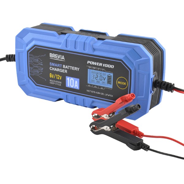 Фото - Пускозарядний пристрій Brevia POWER1000 10A 6V/12V 4-200Ah  (21000EP)