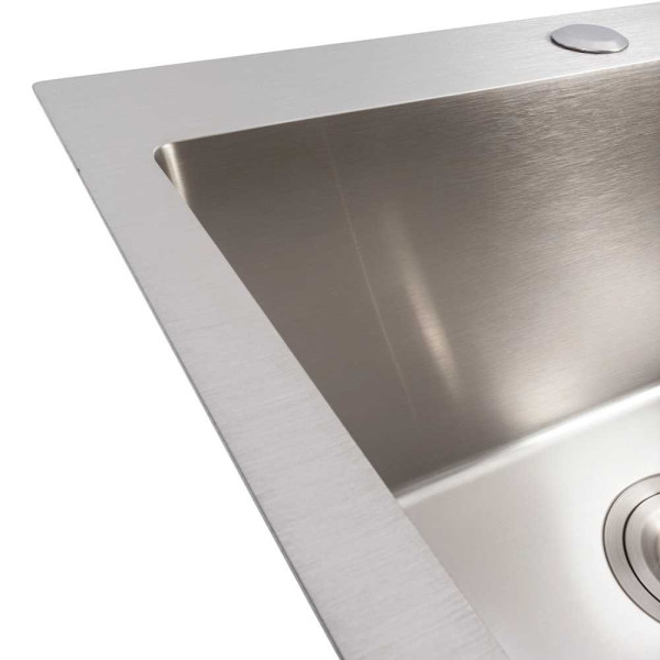 Фото - Мойка кухонная VALESO 50х45 нержавейка Handmade (сифон круглый, 3,0/0,8)