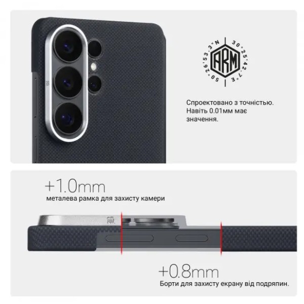 Фото - Чехол для смартфона Armorstandart BlackIcon Aramid Plain MagCase for Samsung S26 Ultra Black (ARM90166)