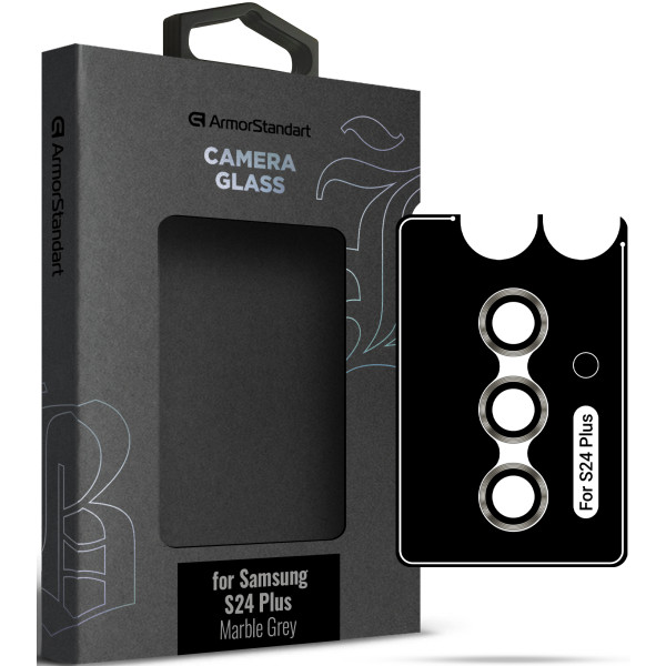 Фото - Защитное стекло для смартфона Armorstandart для камеры Supreme Black Icon for Samsung S24 Plus Marble Grey (ARM76610)