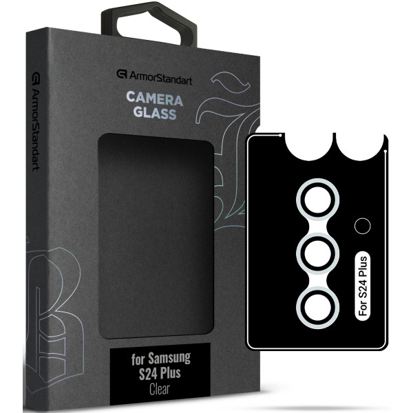 Фото - Защитное стекло для смартфона Armorstandart для камеры Supreme Black Icon for Samsung S24 Plus Clear (ARM76615)