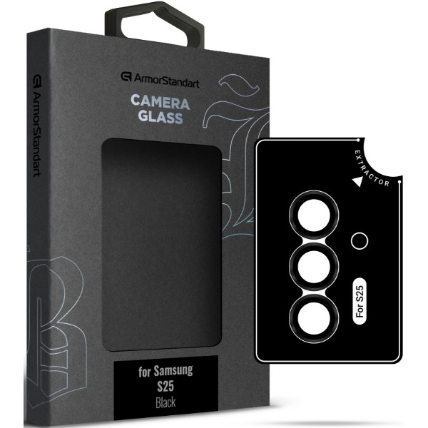 Фото - Захисне скло для смартфону Armorstandart для камери Supreme Black Icon for Samsung S25 Black (ARM83218)