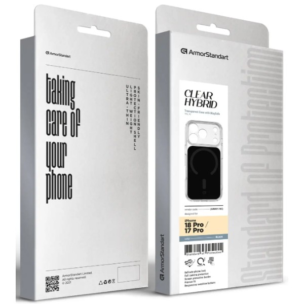 Фото - Чехол для смартфона Armorstandart Clear Hybrid MagCase for Apple iPhone 18 Pro / 17 Pro Black (ARM91785)