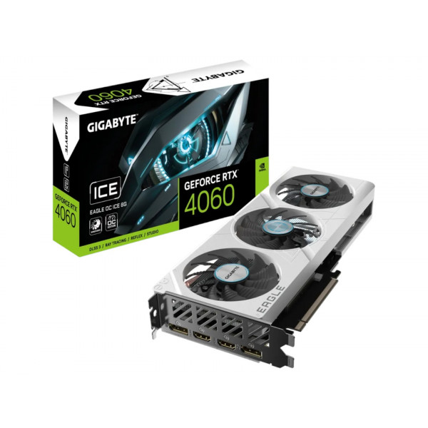 Фото - Відеокарта Gigabyte RTX4060 8GB (GV-N4060EAGLEOC ICE-8GD)