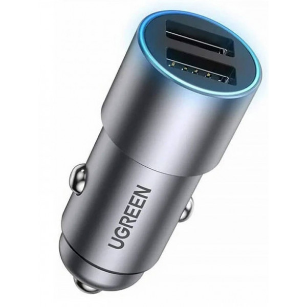 Фото - Автомобільний зарядний пристрій UGREEN USB-A Dual 24W QC CD130 (50592)