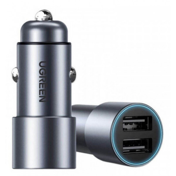 Фото - Автомобільний зарядний пристрій UGREEN USB-A Dual 24W QC CD130 (50592)