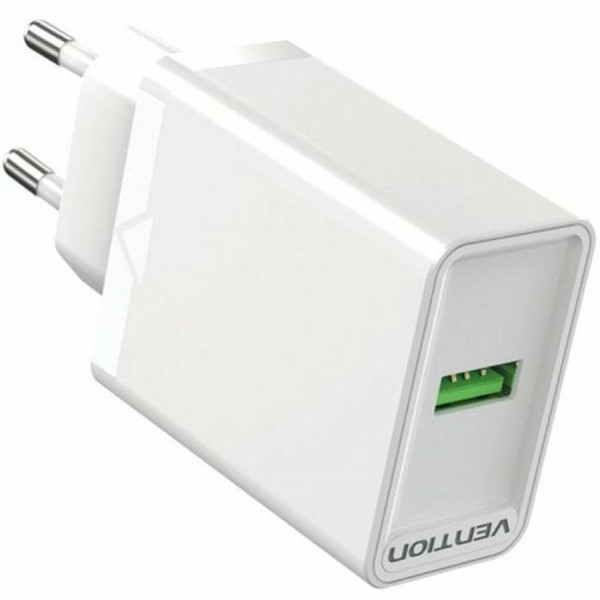 Фото - Мережевий зарядний пристрій Vention 1xUSB 18W (USB-A) QC3.0 White (FABW0-EU)