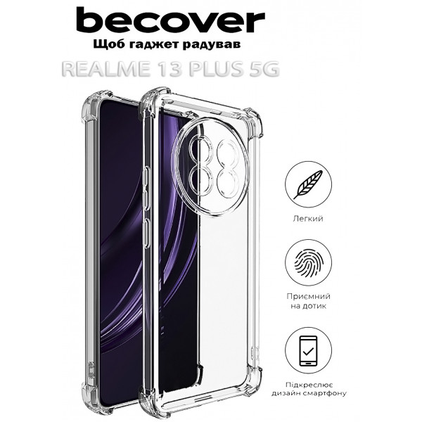 Фото - Чохол для смартфону BeCover Anti-Shock for Realme 13 Plus 5G Clear (712790)