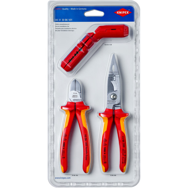 Фото - Набір інструментів KNIPEX 3 шт. (00 31 30 BK V01)
