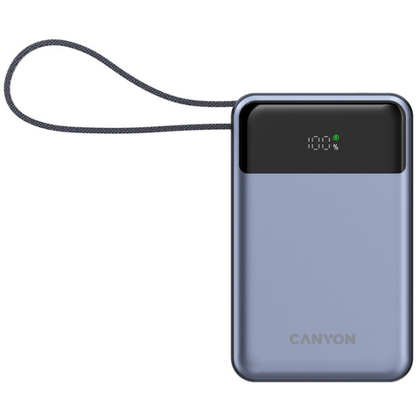 Фото - Батарея мобільна Canyon OnPower 600 built-in cable 20000 mAh PD65W Dark Grey (CNS-CPB600DG)