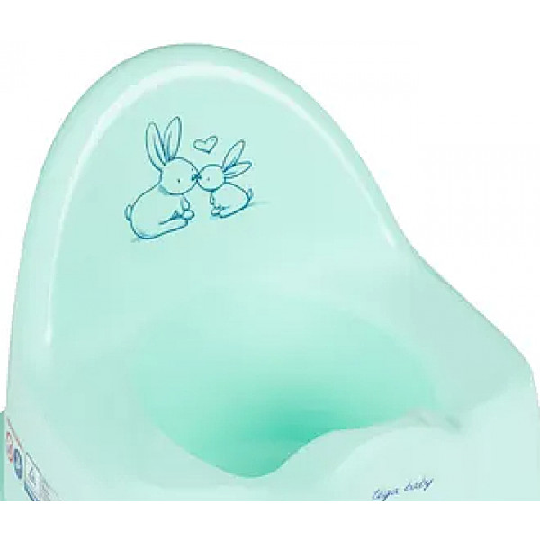 Фото - Горшок детский Tega Baby EСО Зайчики с музыкой Мятный (PO-059-105)