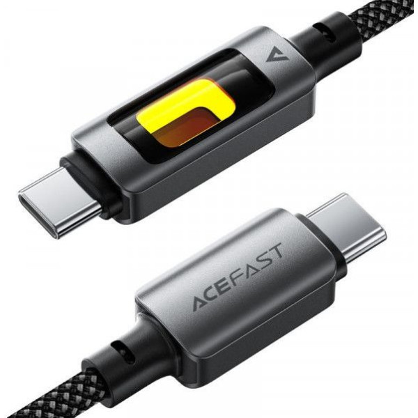 Фото - Кабель AceFast USB 2.0 Type-C M-M, 1.2 м 60W C21-03 Black (6974316284666)