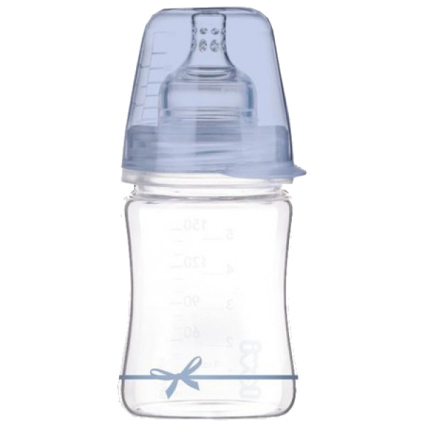 Фото - Пляшка для годування Lovi DIAMOND GLASS Baby Shower boy, 150 мл. (74/104boy)