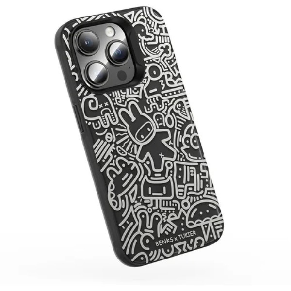 Фото - Чехол для смартфона Benks Black and White MagSafe for iPhone 15 Pro (1248543)