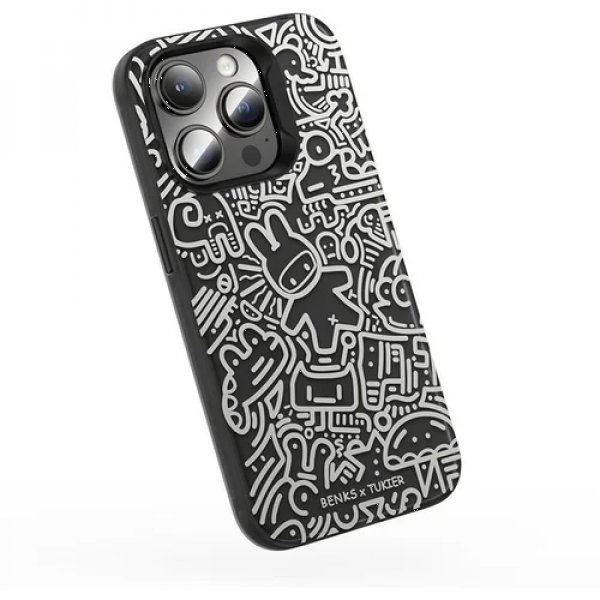 Фото - Чехол для смартфона Benks Black and White MagSafe for iPhone 15 Pro (1248543)