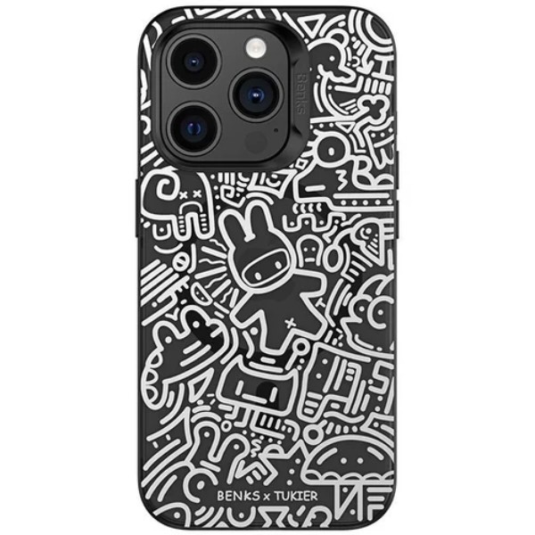 Фото - Чехол для смартфона Benks Black and White MagSafe for iPhone 15 Pro (1248543)