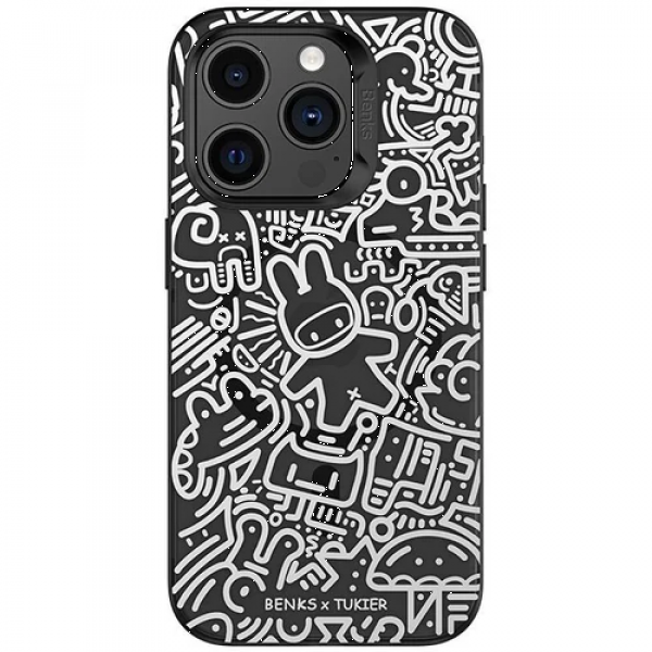 Фото - Чехол для смартфона Benks Black and White MagSafe for iPhone 15 Pro (1248543)