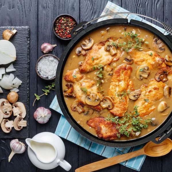 Фото - Набір посуду туристичний Gusskoenig для запікання казан+кришка-пательня, підйомник 2в1 4.5 л (589819)