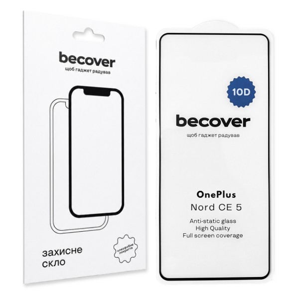 Фото - Захисне скло для смартфону BeCover for OnePlus Nord CE 5 10D Black (715935)