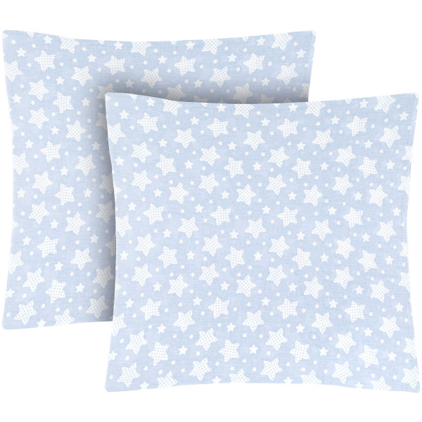 Фото - Наволочка Home Line Бязь Щ140 ЗОРІ В ГОРОХ св.блакитний 70х70 2 шт. (183255)