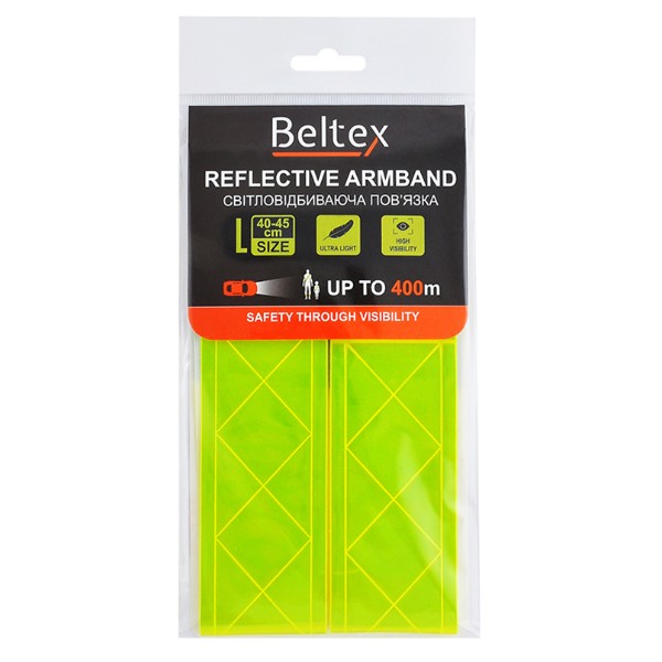 Фото - Светоотражающая лента Beltex L 40-45 см Green (BX70220)