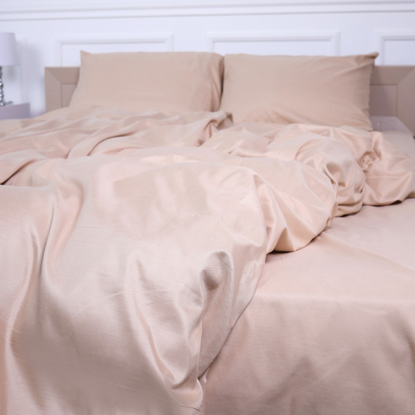 Фото - Комплект постільної білизни MirSon №15-1214 Warm Sand Mikrosatin Premium 160х220 см (2200007230860)