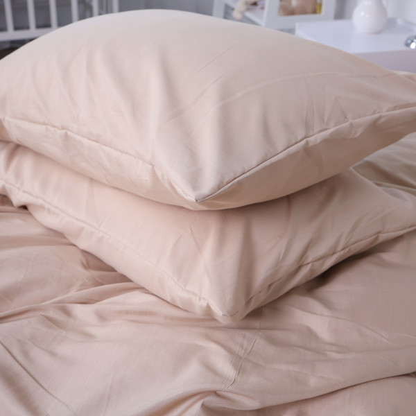 Фото - Комплект постільної білизни MirSon №15-1214 Warm Sand Mikrosatin Premium 160х220 см (2200007230860)