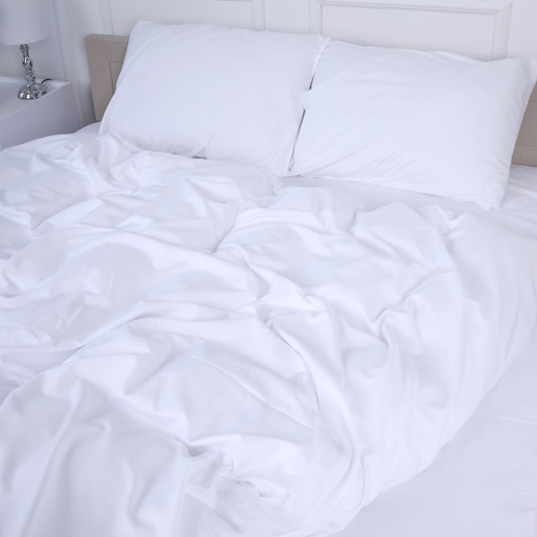 Фото - Комплект постільної білизни MirSon №18-0000 White Mikrosatin Premium 2 x 143 x 210 см (2200007233717)
