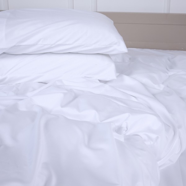 Фото - Комплект постільної білизни MirSon №18-0000 White Mikrosatin Premium 143х210 см (2200007233663)