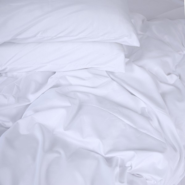 Фото - Комплект постільної білизни MirSon №18-0000 White Mikrosatin Premium 143х210 см (2200007233663)