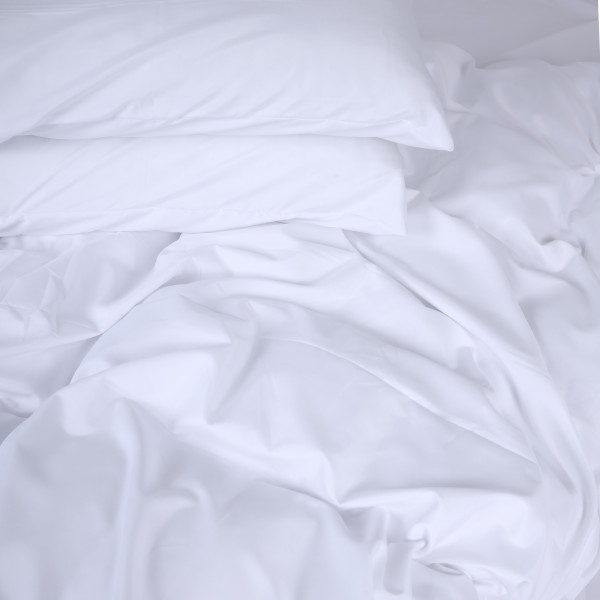 Фото - Комплект постільної білизни MirSon №18-0000 White Mikrosatin Premium 160х220 см (2200007233670)