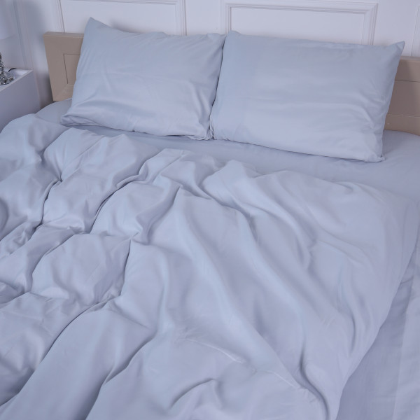 Фото - Комплект постільної білизни MirSon №14-4102 Glacier Gray Mikrosatin Premium 143х210 см (2200007230259)