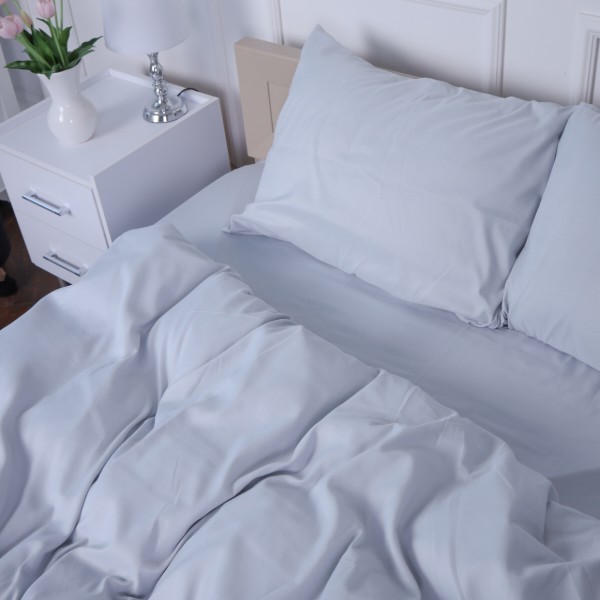 Фото - Комплект постельного белья MirSon №14-4102 Glacier Gray Mikrosatin Premium 200х220 см (220000723029)