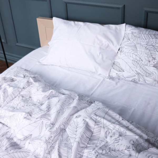 Фото - Наволочка MirSon 22-1427 Leafsong white 50х70 см (2200011246642)