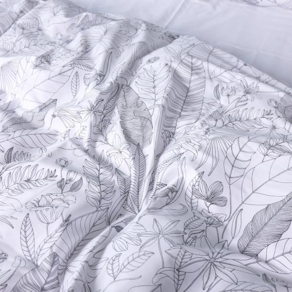 Фото - Наволочка MirSon 22-1427 Leafsong white 50х70 см (2200011246642)