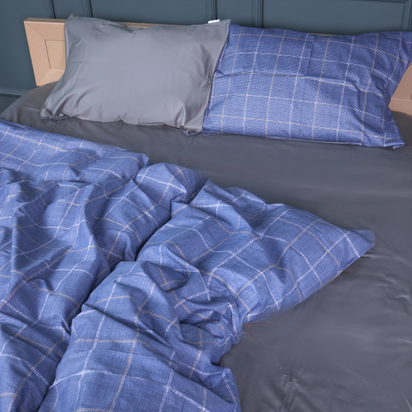 Фото - Наволочка MirSon 22-1434 Graphite Check 50х70 (2200011248530)