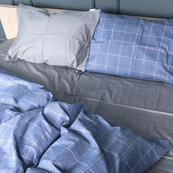 Фото - Наволочка MirSon 22-1434 Graphite Check 50х70 (2200011248530)