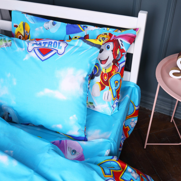 Фото - Наволочка MirSon Бязь Kids Time 17-0788 Команда Щенячий патруль 70х70 (2200011395418)
