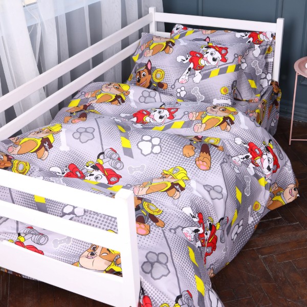 Фото - Наволочка MirSon 17-0781 Paw Patrol gray Бязь 70х70 см (2200011259093)
