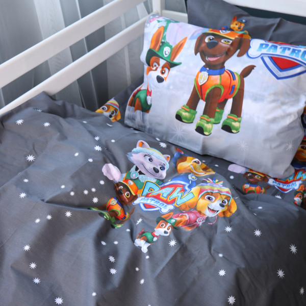 Фото - Наволочка MirSon Ranforce Elite 17-0795 Paw Patrol Winter gray 70х70 (2200011429199)