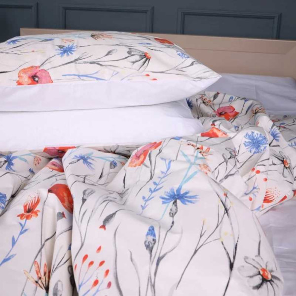 Фото - Комплект постільної білизни дитячий MirSon 110х140 см 17-0814 Poppies Бязь (2200011495934)
