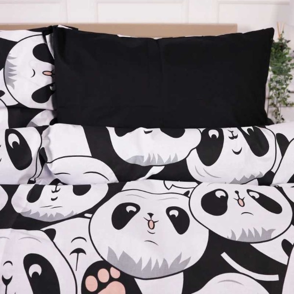 Фото - Комплект постельного белья детский MirSon 110х140 см 17-4850 Panda Ranforce Elite (2200009584947)