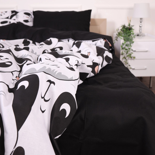 Фото - Наволочка MirSon Бязь 17-4850 Panda 70х70 см (2200009584480)