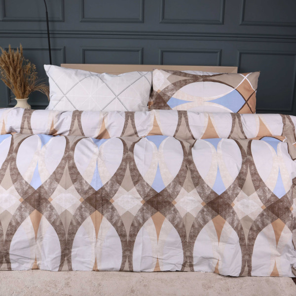 Фото - Простирадло односпальне MirSon Ranforce Elite 17-0851 Arculis 110х160 см (2200011702957)