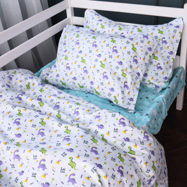 Фото - Наволочка MirSon 18-0001 Hello Dino Бязь 70х70 см (2200010259506)