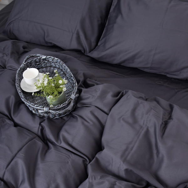 Фото - Комплект постільної білизни MirSon Сатин Iron 0240 Grey 175х210 (2200000671400)